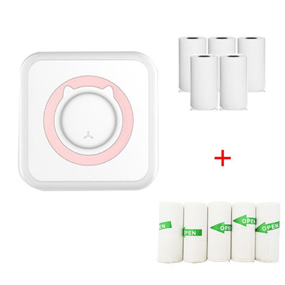 C15 Mini Student Bluetooth Inkless Photo Label Thermal Printer, Green+5 Paper, Pink+5 Paper, Green+5 Stickers, Pink+5 Stickers, Green+10 Paper, Pink+10 Paper, Green+5 Stickers+5 Paper, Pink+5 Stickers+5 Paper, Green+5 Stickers+5 Paper+3 Color Paper