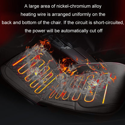 12V Car Winter Electric Heating Short Plush Seat Cushion, Black, Beige, Gray, Brown