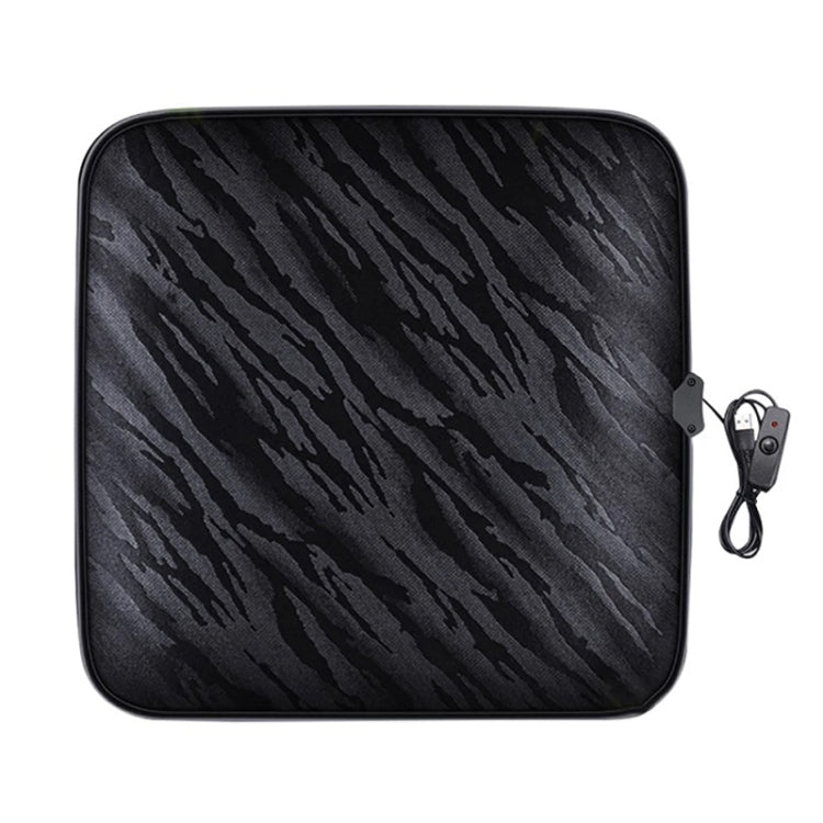 5V Car USB Interface Electric Heating Seat Cushion, Coffee, Gray, Black, Classic Black