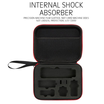 For DJI Osmo Pocket 3 Storage Bag Pocket Camera Handbag, Black Shell Black Inner, Black Shell Red Inner