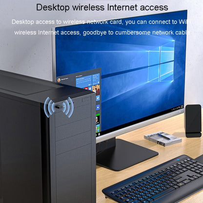 Dual-Band Wireless Network Card Computer External 2.4G/5G USB WiFi Receiver Transmitter, 150M, 600M