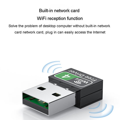 Dual-Band Wireless Network Card Computer External 2.4G/5G USB WiFi Receiver Transmitter, 150M, 600M