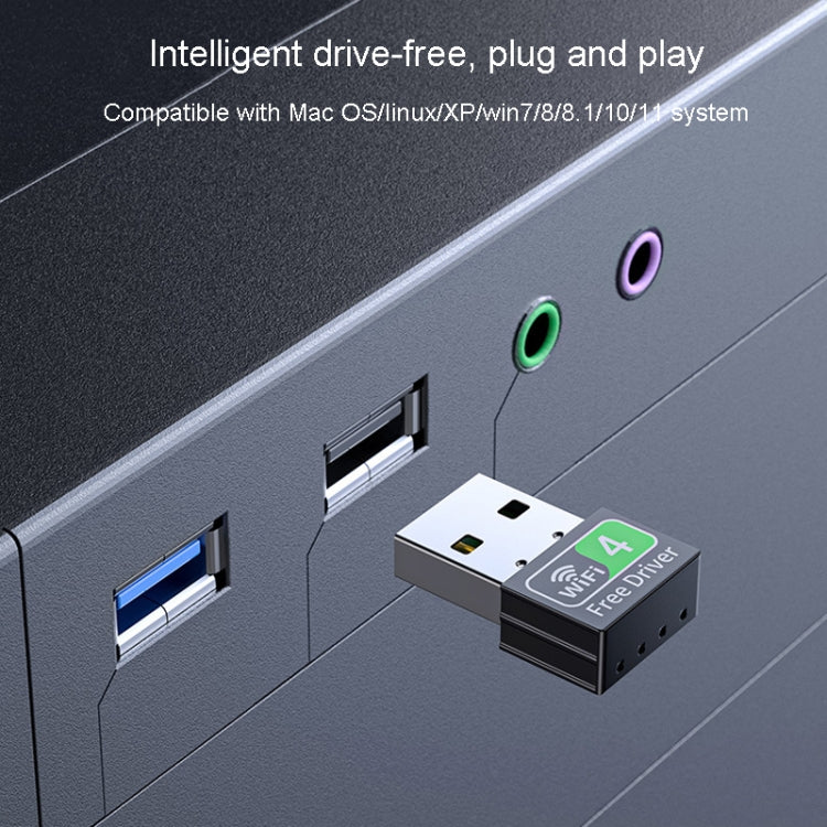 Dual-Band Wireless Network Card Computer External 2.4G/5G USB WiFi Receiver Transmitter, 150M, 600M
