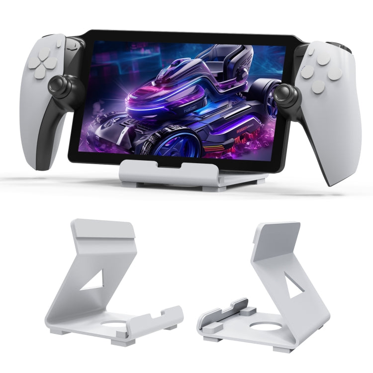 JYS Game Console Desktop Stand For PS Portal / Steam Deck / ROG Ally / Switch / Mobile Phones, Black, White