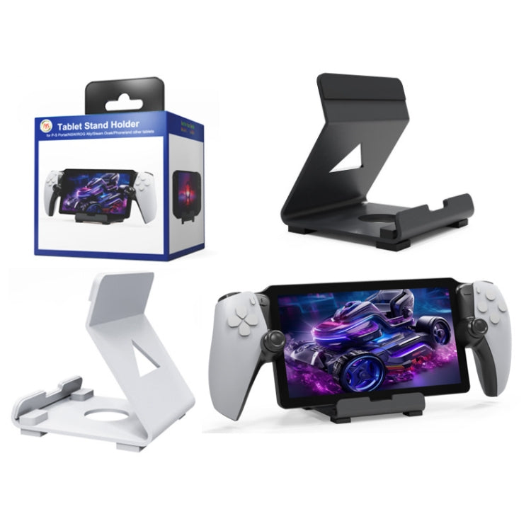 JYS Game Console Desktop Stand For PS Portal / Steam Deck / ROG Ally / Switch / Mobile Phones, Black, White