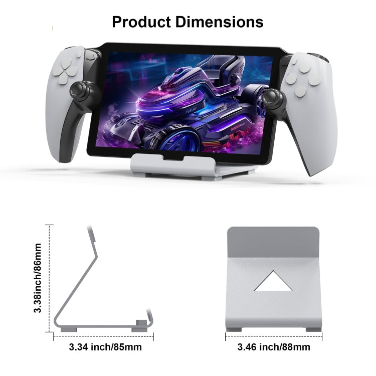 JYS Game Console Desktop Stand For PS Portal / Steam Deck / ROG Ally / Switch / Mobile Phones, Black, White