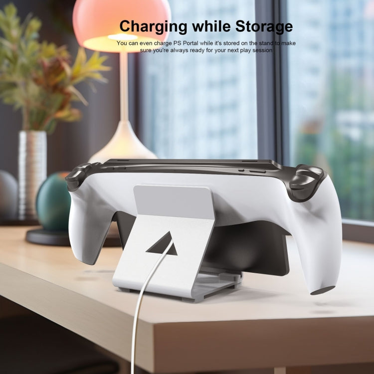 JYS Game Console Desktop Stand For PS Portal / Steam Deck / ROG Ally / Switch / Mobile Phones, Black, White