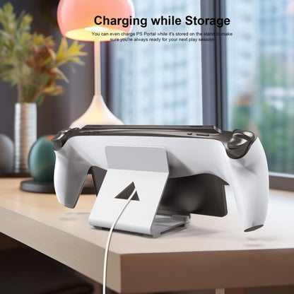 JYS Game Console Desktop Stand For PS Portal / Steam Deck / ROG Ally / Switch / Mobile Phones, Black, White
