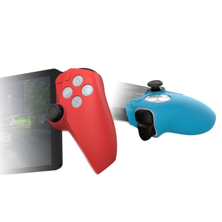 For PS5 PlayStation Portal Game Console DOBE Split Silicone Protective Case, White, Red and Blue