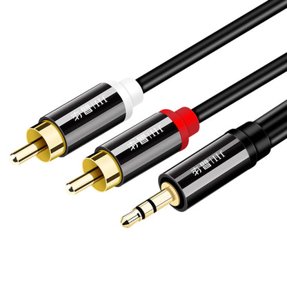 JINGHUA 1 In 2 3.5mm Audio Cable  3.5mm To 2RCA Double Lotus Computer Speaker Cell Phone Plug Cable, 1.5m, 3m, 5m, 10m