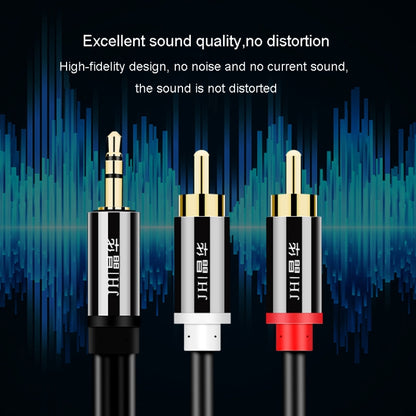 JINGHUA 1 In 2 3.5mm Audio Cable  3.5mm To 2RCA Double Lotus Computer Speaker Cell Phone Plug Cable, 1.5m, 3m, 5m, 10m