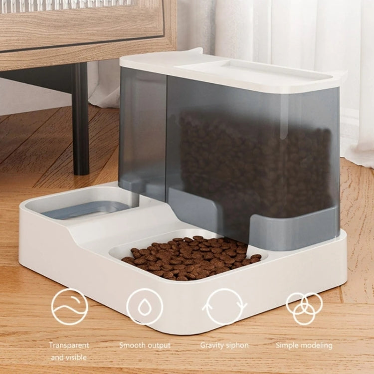 Cat Feeding + Water 2-in-1 Device Pets Large Capacity Automatic Feeder and Water Dispenser, Gray, Sky Blue, Pink