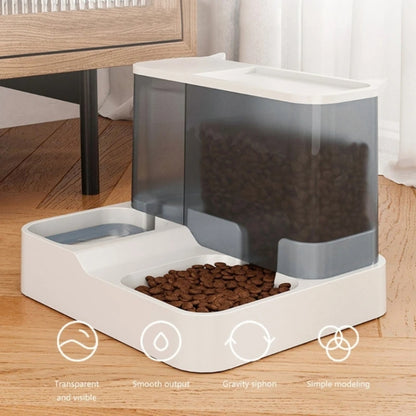 Cat Feeding + Water 2-in-1 Device Pets Large Capacity Automatic Feeder and Water Dispenser, Gray, Sky Blue, Pink