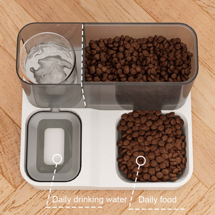 Cat Feeding + Water 2-in-1 Device Pets Large Capacity Automatic Feeder and Water Dispenser, Gray, Sky Blue, Pink