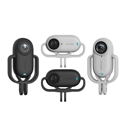 For Insta360 GO 3 AMagisn Silicone Case Camera Protective Accessories, Vertical Gray, Vertical Black