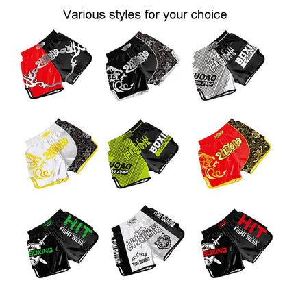 ZhuoAo Boxing Costumes Kids Sparring Fighting Shorts Muay Thai Free Fighting Tights Set, HIT Green, HIT Red, Bright Spot Green, Silvery Dragon Black, Yellow Waist Belt, FIHT Red Blue Spliced, Trophy Cup Black, Hot Printing Red Gold Dragon