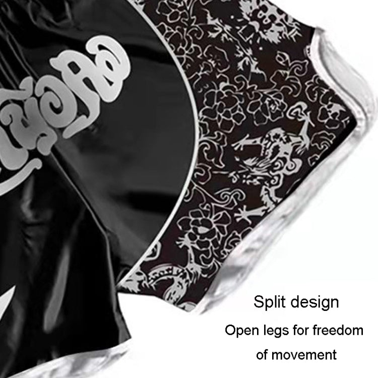 ZhuoAo Boxing Costumes Kids Sparring Fighting Shorts Muay Thai Free Fighting Tights Set, HIT Green, HIT Red, Bright Spot Green, Silvery Dragon Black, Yellow Waist Belt, FIHT Red Blue Spliced, Trophy Cup Black, Hot Printing Red Gold Dragon