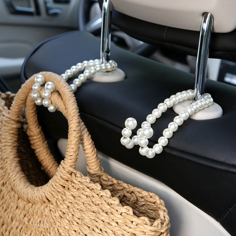 Stainless Steel Pearl Multifunctional Car Seat Back Hook