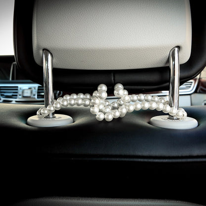 Stainless Steel Pearl Multifunctional Car Seat Back Hook