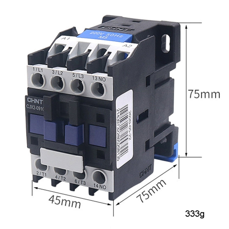 220V Silver Alloy Contacts Multi-Purpose Single-Phase AC Contactor, CHNT CJX2-0910 9A, CHNT CJX2-0901 9A, CHNT CJX2-1210 12A, CHNT CJX2-1201 12A, CHNT CJX2-1810 18A, CHNT CJX2-1801 18A, CHNT CJX2-2510 25A, CHNT CJX2-2501 25A, CHNT CJX2-3210 32A        ...