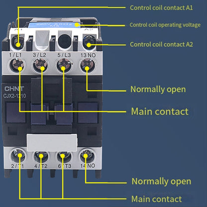 220V Silver Alloy Contacts Multi-Purpose Single-Phase AC Contactor, CHNT CJX2-0910 9A, CHNT CJX2-0901 9A, CHNT CJX2-1210 12A, CHNT CJX2-1201 12A, CHNT CJX2-1810 18A, CHNT CJX2-1801 18A, CHNT CJX2-2510 25A, CHNT CJX2-2501 25A, CHNT CJX2-3210 32A        ...