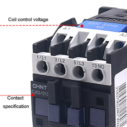220V Silver Alloy Contacts Multi-Purpose Single-Phase AC Contactor, CHNT CJX2-0910 9A, CHNT CJX2-0901 9A, CHNT CJX2-1210 12A, CHNT CJX2-1201 12A, CHNT CJX2-1810 18A, CHNT CJX2-1801 18A, CHNT CJX2-2510 25A, CHNT CJX2-2501 25A, CHNT CJX2-3210 32A        ...