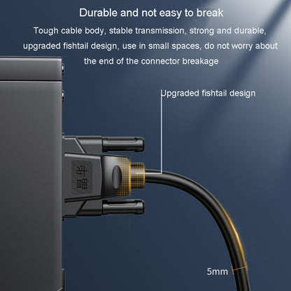 JINGHUA VGA3+6 Computer Monitor Screen Connection Cable VGA Display Connection Wire, 1.5m, 3m, 5m