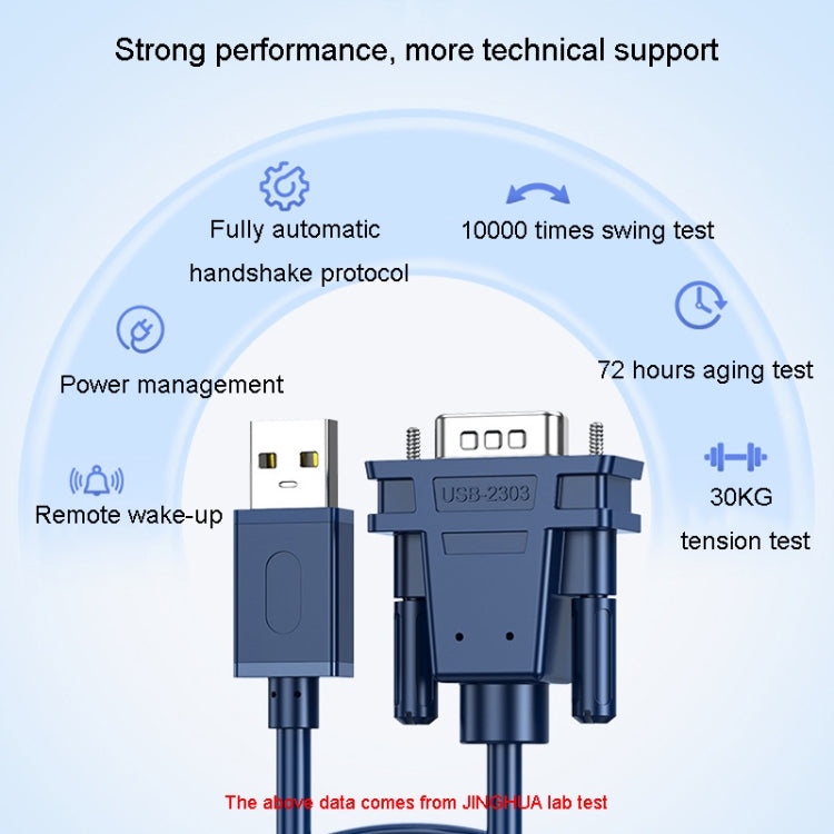 JINGHUA USB To RS232 Serial Cable DB9 Pin COM Port Computer Converter, 1.2m, 2m, 3m