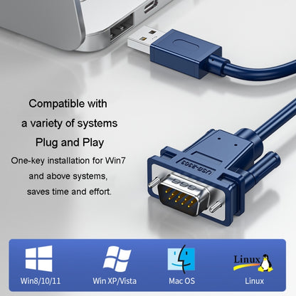 JINGHUA USB To RS232 Serial Cable DB9 Pin COM Port Computer Converter, 1.2m, 2m, 3m