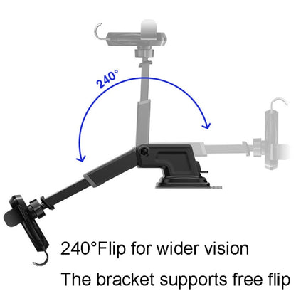 Carbon Fiber Automotive Phone Holder Car Navigation Bracket Telescopic Model, Air Outlet, Suction Stent, 2 In 1