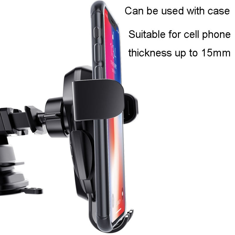 Carbon Fiber Automotive Phone Holder Car Navigation Bracket Telescopic Model, Air Outlet, Suction Stent, 2 In 1