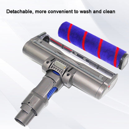 Vacuum Cleaner Soft Fleece Floor Brush With Dust Display LED Lamp, For Dyson V7-V11 G5