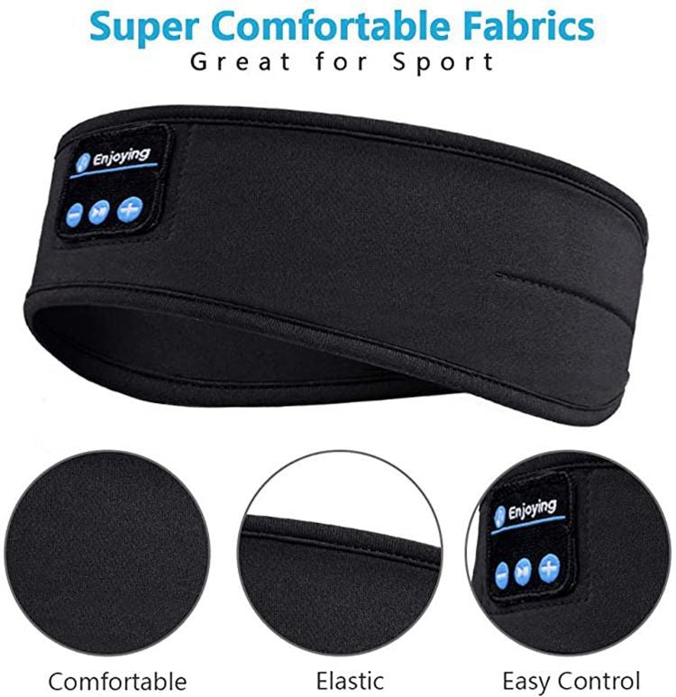 Sleep Bluetooth Bandana Headband Wireless Music Sport Headband Built-in Sleep Music Eye Mask