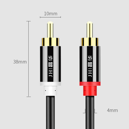 JINGHUA 2RCA Double Lotus Plug Audio Cable Left/Right Channel Stereo Amplifier Connection Wire, 1.5m, 3m, 5m, 10m
