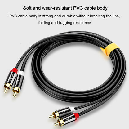 JINGHUA 2RCA Double Lotus Plug Audio Cable Left/Right Channel Stereo Amplifier Connection Wire, 1.5m, 3m, 5m, 10m