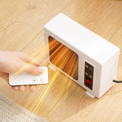 600W Desktop Electric Heater PTC Fast Heating Energy Saving Warm Fan, With Remote Control