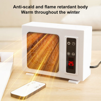 600W Desktop Electric Heater PTC Fast Heating Energy Saving Warm Fan, With Remote Control