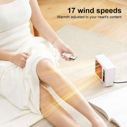 600W Desktop Electric Heater PTC Fast Heating Energy Saving Warm Fan, With Remote Control