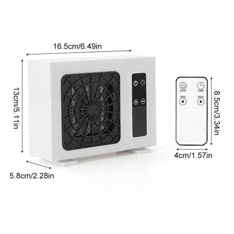600W Desktop Electric Heater PTC Fast Heating Energy Saving Warm Fan, With Remote Control