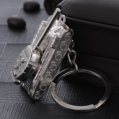 Men Car Pendant Personalized Tank World Model Keychain