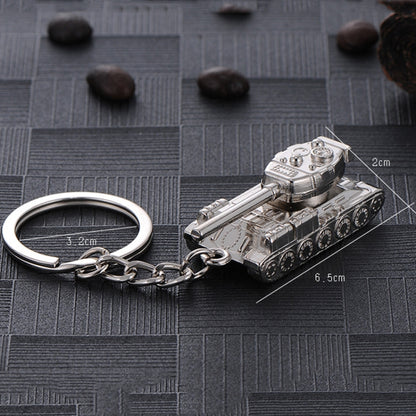 Men Car Pendant Personalized Tank World Model Keychain