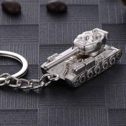 Men Car Pendant Personalized Tank World Model Keychain