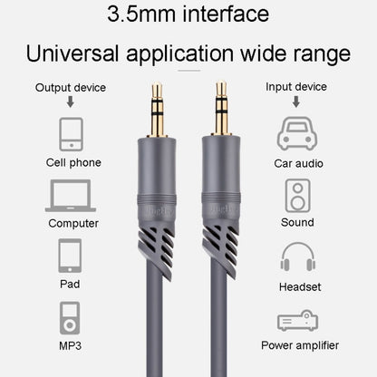 JINGHUA A240 3.5mm Male To Male Audio Cable Cell Phone Car Stereo Microphone Connection Wire, 1.5m, 3m, 5m, 10m, 15m, 20m, 30m