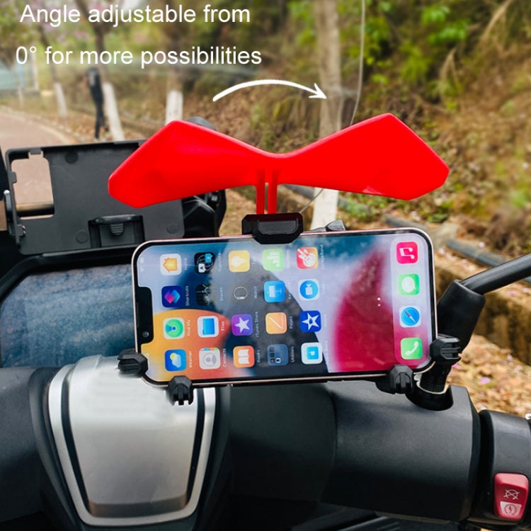 Motorcycle Mobile Phone Holder Sun & Rain Protection Expanded Deflector Wing, Red, Lemon Yellow, Blue