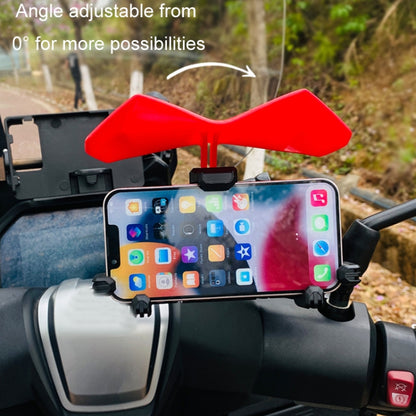 Motorcycle Mobile Phone Holder Sun & Rain Protection Expanded Deflector Wing, Red, Lemon Yellow, Blue