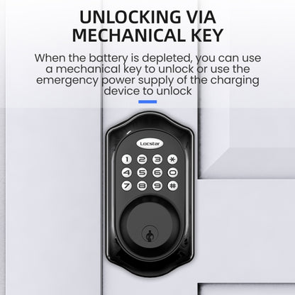 C88 Bluetooth Remote Tuya Automatic Smart Electronic Password Door Lock, C88 Black