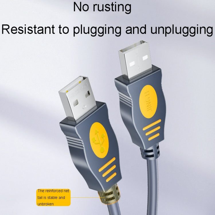 JINGHUA U110 USB2.0 Male To Male Cable Copper Data Cable With Magnetic Ring, 1.5m, 3m, 5m, 10m