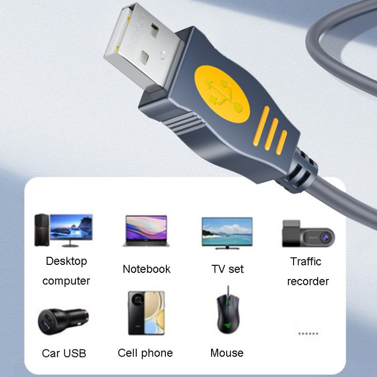 JINGHUA U110 USB2.0 Male To Male Cable Copper Data Cable With Magnetic Ring, 1.5m, 3m, 5m, 10m