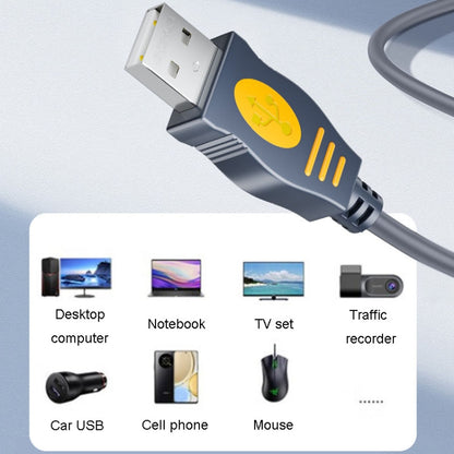 JINGHUA U110 USB2.0 Male To Male Cable Copper Data Cable With Magnetic Ring, 1.5m, 3m, 5m, 10m