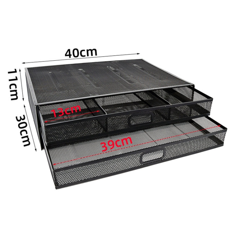 Computer Cooling Height Increase Stand Drawer Type Double Iron Desktop Storage Shelf